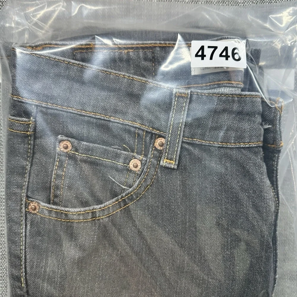 Levi's 318 Women Superlow Bootcut Gray Jeans Low Rise 5‎ J  S Stretch Y2K